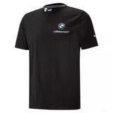 BMW tričko, Puma BMW MMS ESS malé logo, černé, 2021