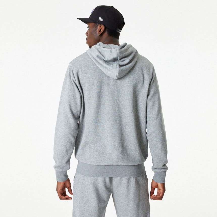Bluza z kapturem Los Angeles Lakers, z zamkiem błyskawicznym na całej długości, New Era, szara