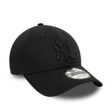 Czapka bejsbolowa New York Yankees, New Era, 9TWENTY, essential, całkowicie czarna
