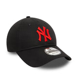 Czapka New York Yankees, czerwone logo, New Era, 9TWENTY, essential, czarna