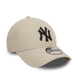 Czapka New York Yankees, czarne logo, New Era, 9TWENTY, niezbędna, beżowa