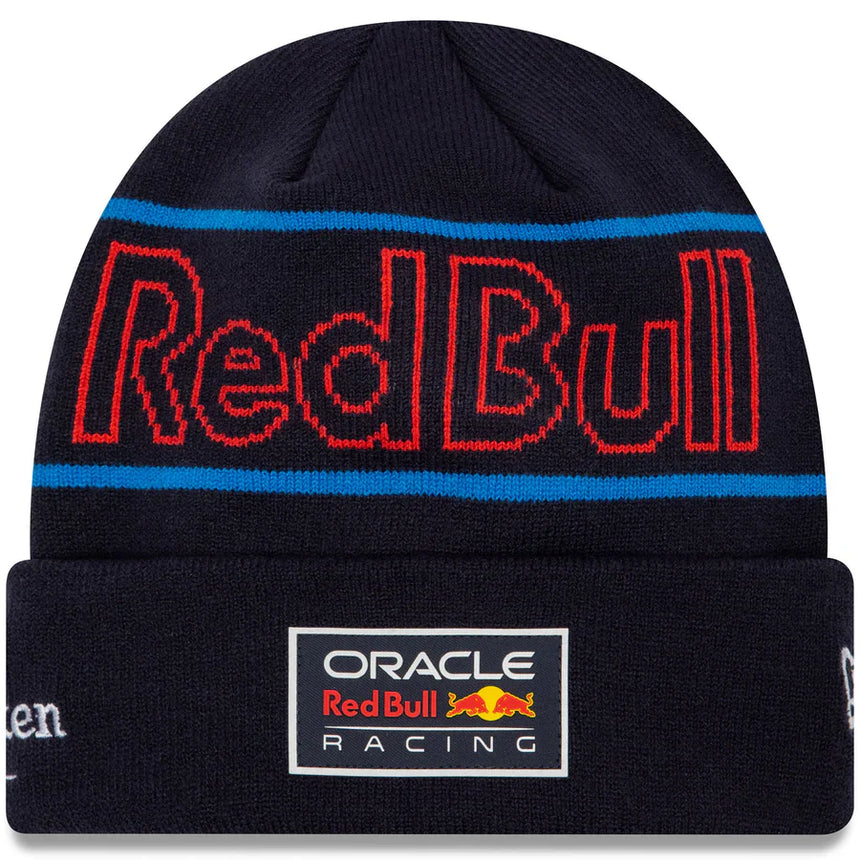 Czapka zimowa Red Bull, NEW ERA, Max Verstappen, zespół, niebieski, 2024