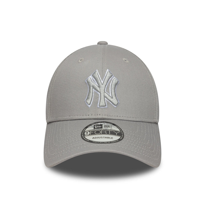 Czapka New York Yankees, New Era, 9FORTY, kontur w stylu pop-art, szara