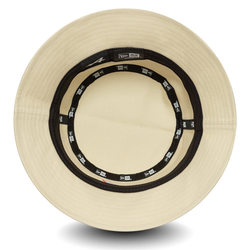 Kapelusz typu bucket Alpine, sezonowy, zwężany, New Era, 9FORTY, kremowy