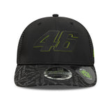 Valentio Rossi czapka #46, VR46, zrównoważona, New Era, 9SEVENTY, czarna