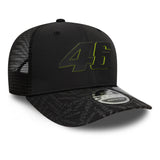 Valentio Rossi czapka #46, VR46, zrównoważona, New Era, 9SEVENTY, czarna