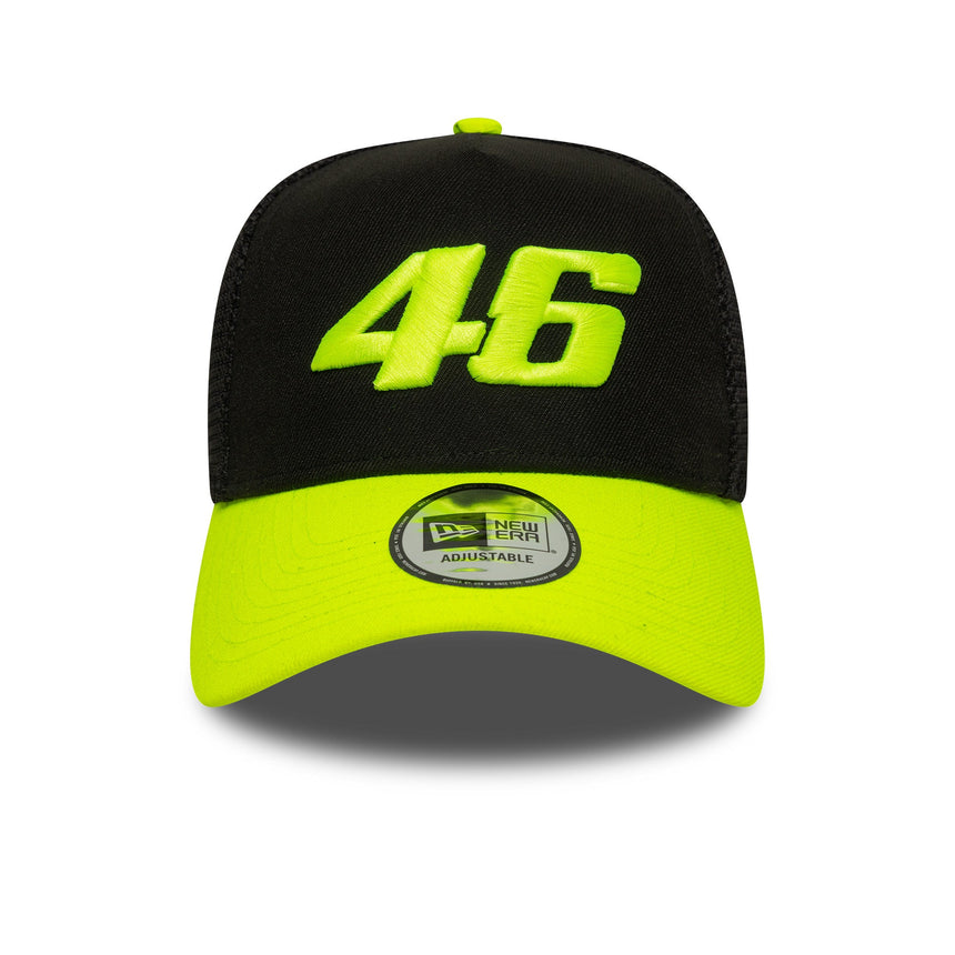 Valentio Rossi #46 czapka trucker, VR46, New Era, 9FORTY, czarna