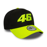 Valentio Rossi #46 czapka trucker, VR46, New Era, 9FORTY, czarna