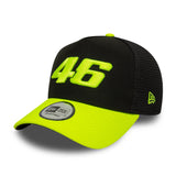 Valentio Rossi #46 czapka trucker, VR46, New Era, 9FORTY, czarna