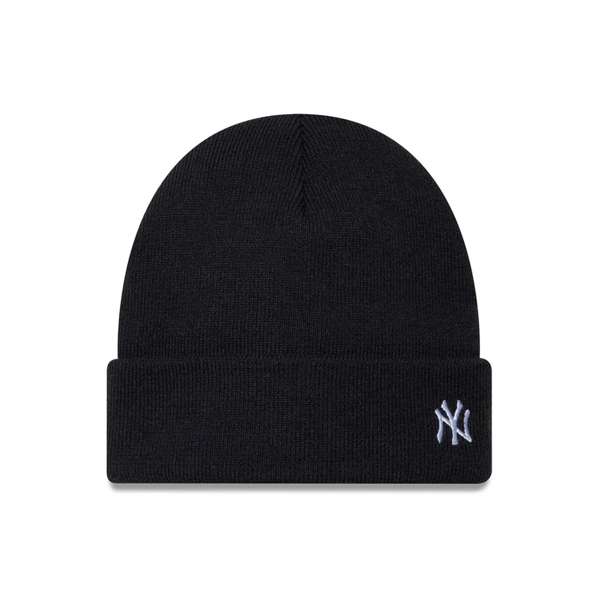 Czapka beanie New York Yankees, z mini logo, z ściągaczem, standardowa, niebieska