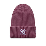New York Yankees, wyprana czapka beanie, MLB, New Era, czerwona