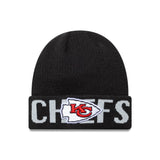 czapka beanie Kansas City Chiefs, logotyp, New Era, czarna
