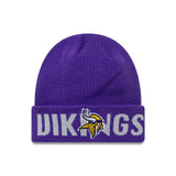 Czapka beanie Minnesota Vikings, logotyp słowny, fioletowy