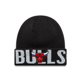 Czapka beanie Chicago Bulls, New Era, logo słowne, czarna