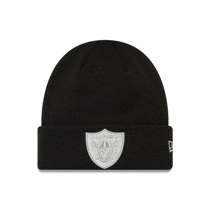 Czapka beanie Las Vegas Raiders, gładka, New Era, czarna
