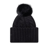 Czapka beanie New York Yankees dla kobiet, z szerokim ściągaczem, New Era, czarna