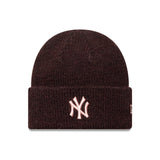 Czapka beanie New York Yankees, damska z szerokim ściągaczem, New Era, czerwona