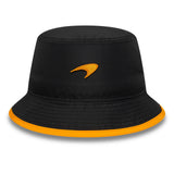 Czapka bucket McLaren x Reiss, sezonowa, zwężana, New Era, 9FORTY, czarna