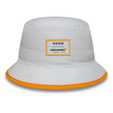McLaren × Reiss czapka typu bucket, sezonowa, zwężana, New Era, 9FORTY, biała