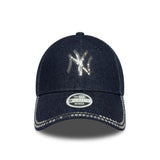 Czapka New York Yankees z cekinami, New Era, 9FORTY, niebieski wzór, niebieski