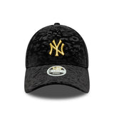 Czapka New York Yankees, welur leopardowy, 9FORTY, dla kobiet, czarna
