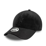 Czapka New York Yankees, welur, New Era, 9FORTY, czarna