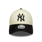 Czapka New York Yankees, sztuczny zamsz, New Era, 9FORTY, beżowo-czarna