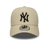czapka New York Yankees, beżowa naszywka boczna, A-frame, New Era, 9FORTY, beżowy