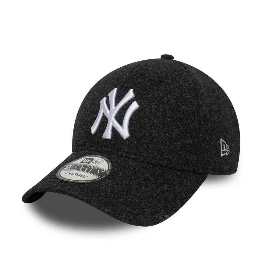 Czapka New York Yankees, melton, New Era, 9FORTY, czarna
