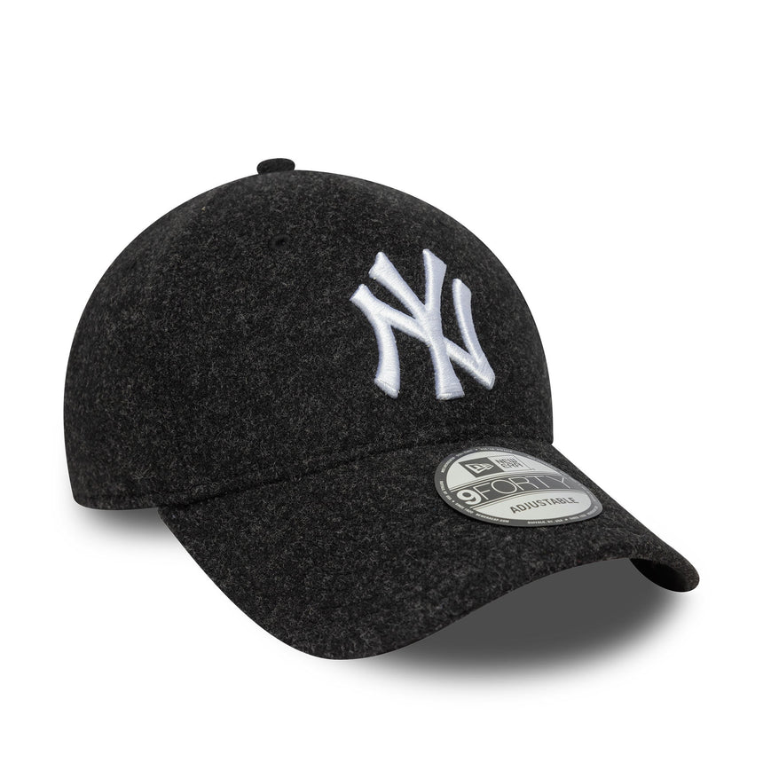Czapka New York Yankees, melton, New Era, 9FORTY, czarna
