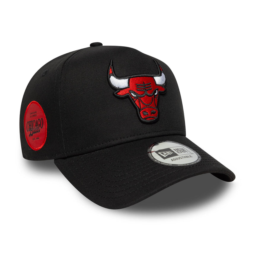 czapka Chicago Bulls, naszywka boczna A-Frame, Chochago Bulls, A-frame, czarna