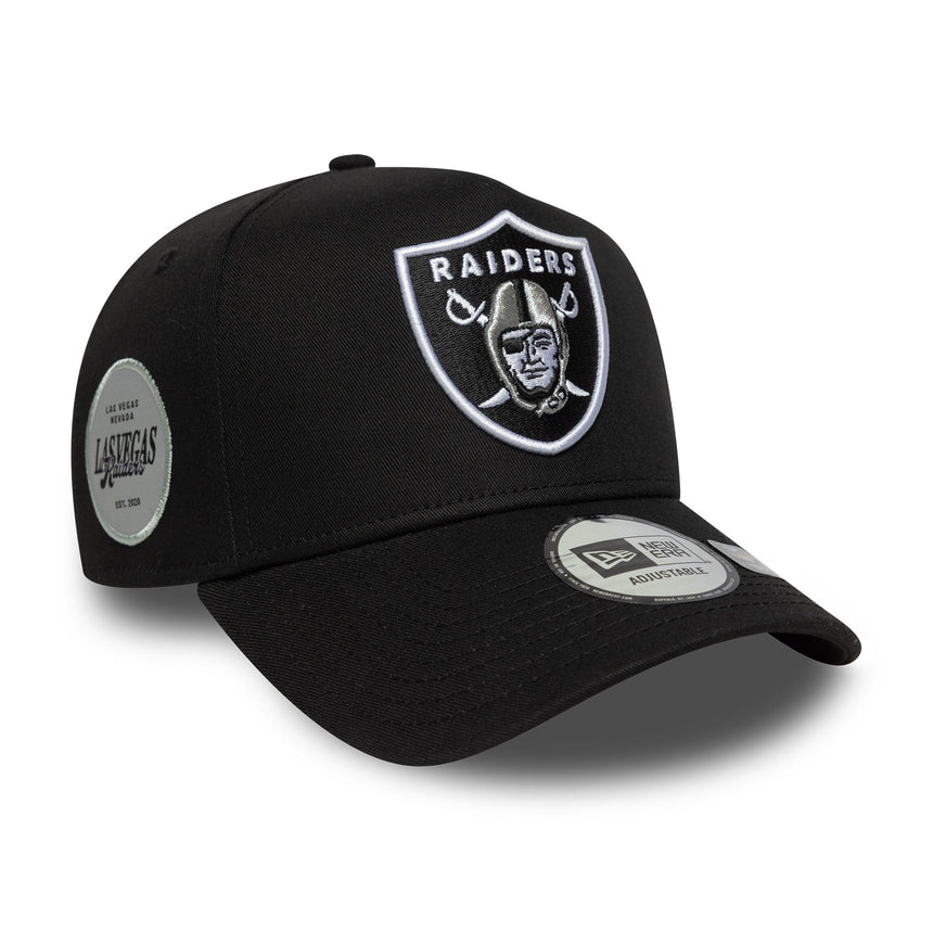 Las Vegas Raiders, naszywka boczna, New Era, A-frame, czarny