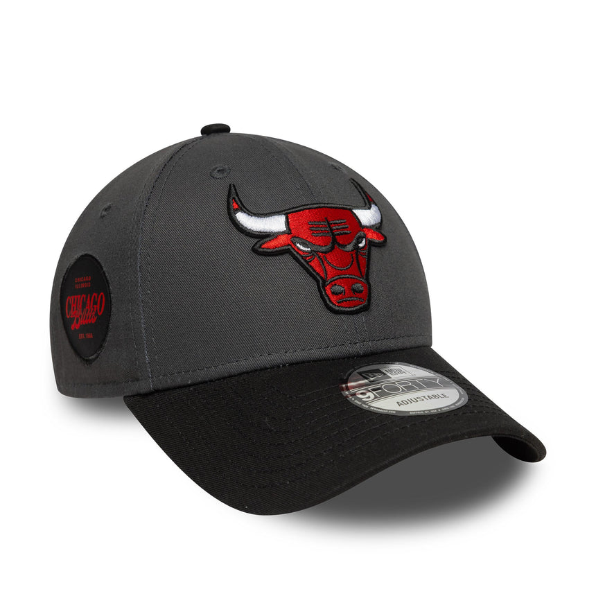 Czapka Chicago Bulls, SIDE PATCH, New Era, 9FORTY, szara, szara