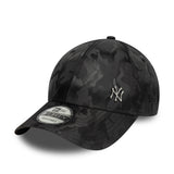 czapka New York Yankees, nieskazitelny pin, New Era, 9FORTY, kamuflaż, czarny