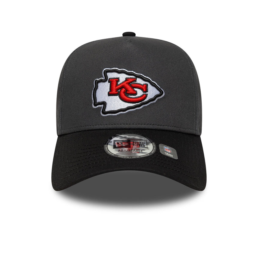 Czapka Kansas City Chiefs, bez skazy, pin, New Era, 9FORTY, szary