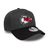 Czapka Kansas City Chiefs, bez skazy, pin, New Era, 9FORTY, szary