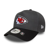 Czapka Kansas City Chiefs, bez skazy, pin, New Era, 9FORTY, szary