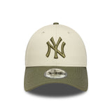 czapka New York Yankees, naszywka boczna, New Era, 9FORTY, kamuflaż, szary