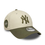 czapka New York Yankees, naszywka boczna, New Era, 9FORTY, kamuflaż, szary