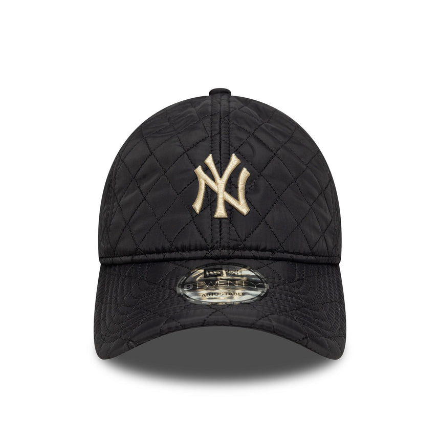 czapka New York Yankees, pikowana, New Era, 9TWENTY, czarna, szara