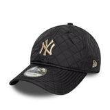 czapka New York Yankees, pikowana, New Era, 9TWENTY, czarna, szara