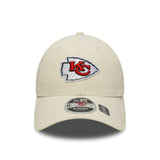 Czapka Kansas City Chiefs z sznurkiem, New Era, 9FORTY, beżowa