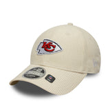 Czapka Kansas City Chiefs z sznurkiem, New Era, 9FORTY, beżowa