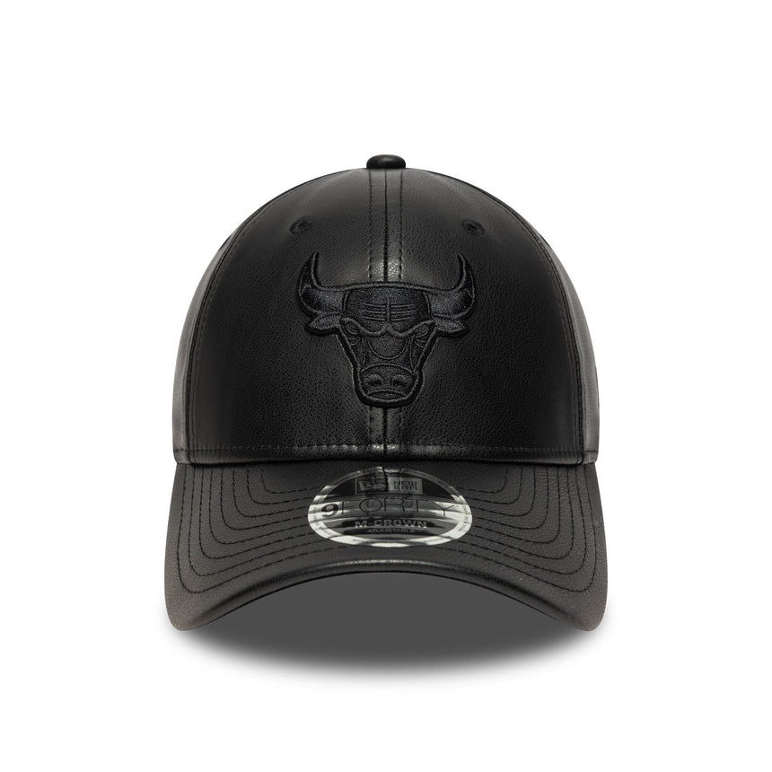 Czapka Chicago Bulls, PU MC, New Era, 9FORTY, jednolita, czarna