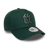 czapka New York Yankees, ramka konturowa, New Era, 9FORTY, jednokolorowa, zielona