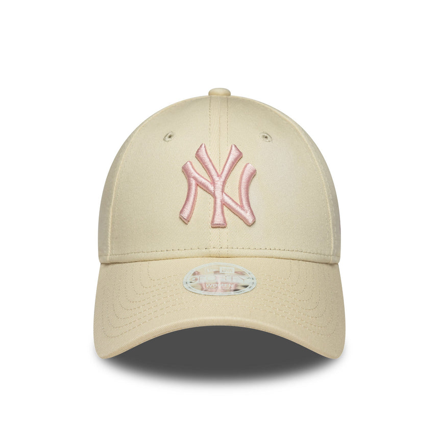 czapka New York Yankees, damska, New Era, 9FORTY, biała, biała