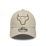 Czapka Chicago Bulls, pin TEAM OUTLINE, 9FORTY, szara