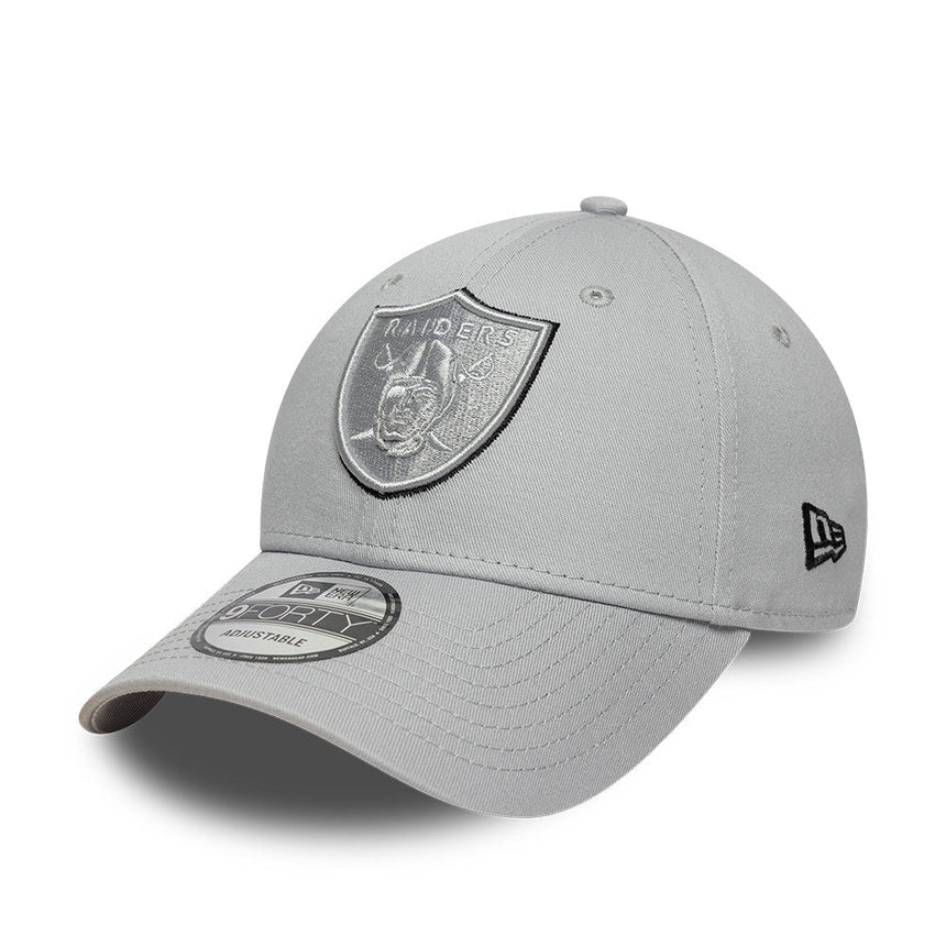 czapka Los Angeles Raiders, TEAM OUTLINE, New Era, 9FORTY, szary