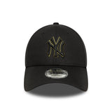czapka New York Yankees, kontur zespołu, New Era, 9FORTY, obrys, czarny