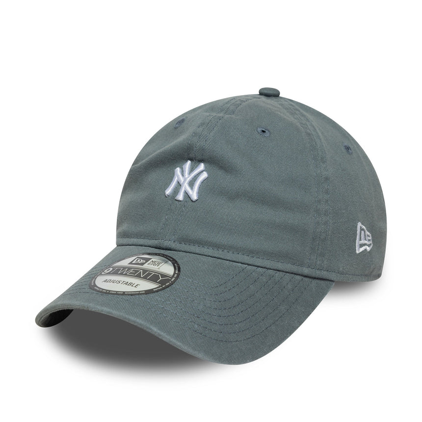 Czapka z daszkiem New York Yankees, logo w stylu wypranego (washed), New Era, 9TWENTY, szara